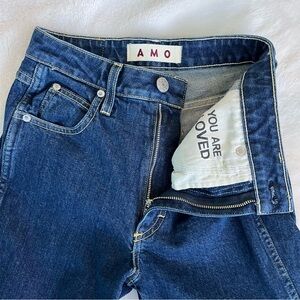 AMO Bella Jeans Indie Blue Denim Size 26 High Rise Ankle